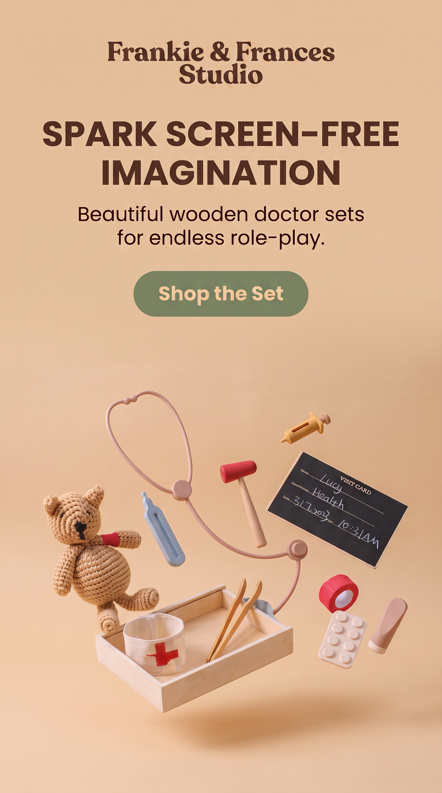 Children Play House Little Doctor Toy Doctor Stethoscope Educational Toy Suit