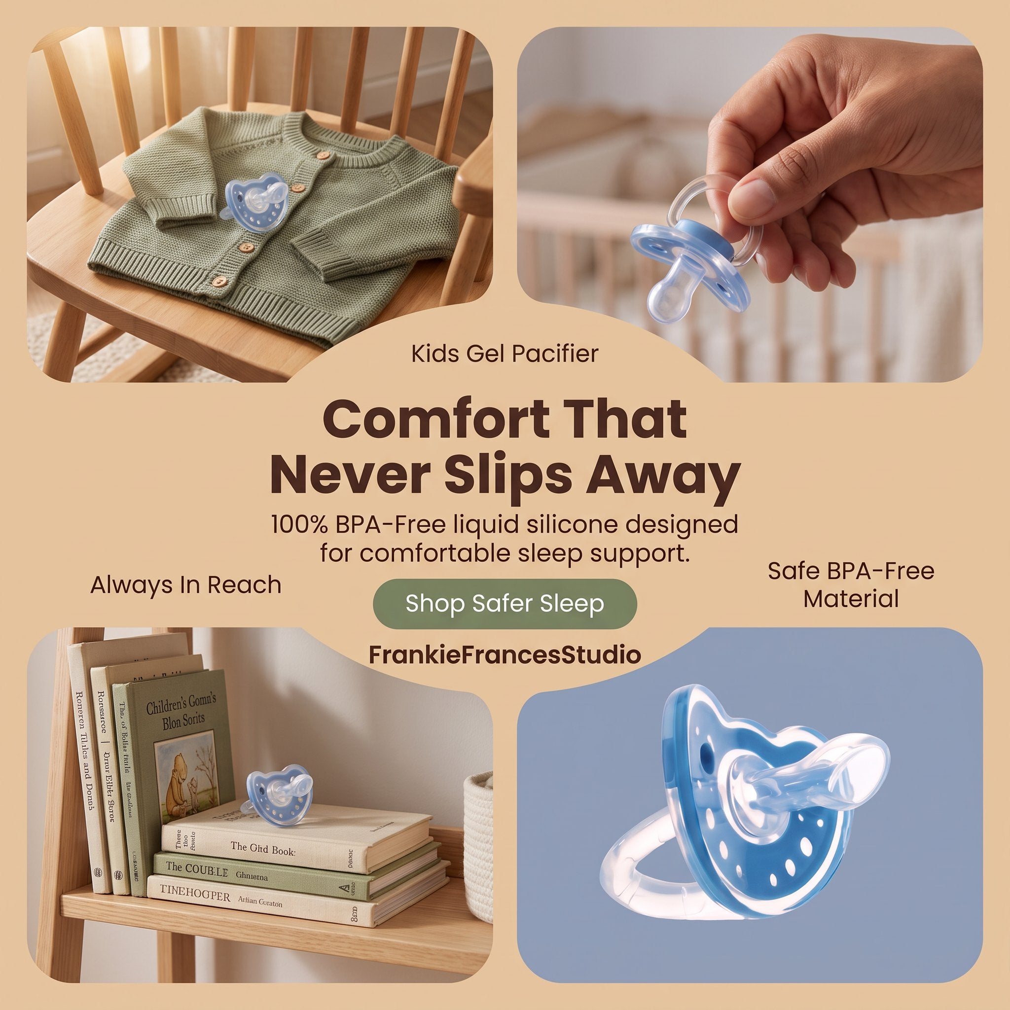 Baby Products Full Silica Gel Pacifier Two-color Liquid Silicone Sleep Comfort Baby Pacifier Baby