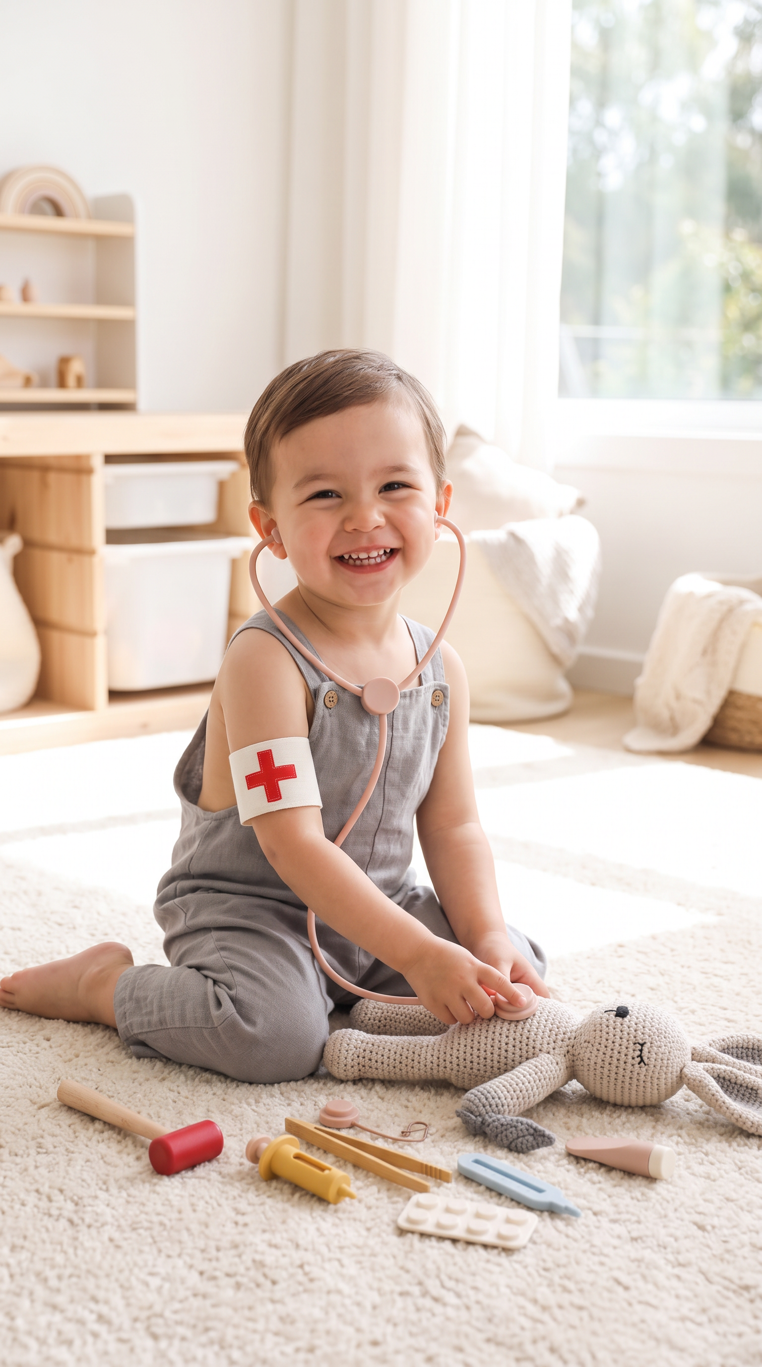 Children Play House Little Doctor Toy Doctor Stethoscope Educational Toy Suit