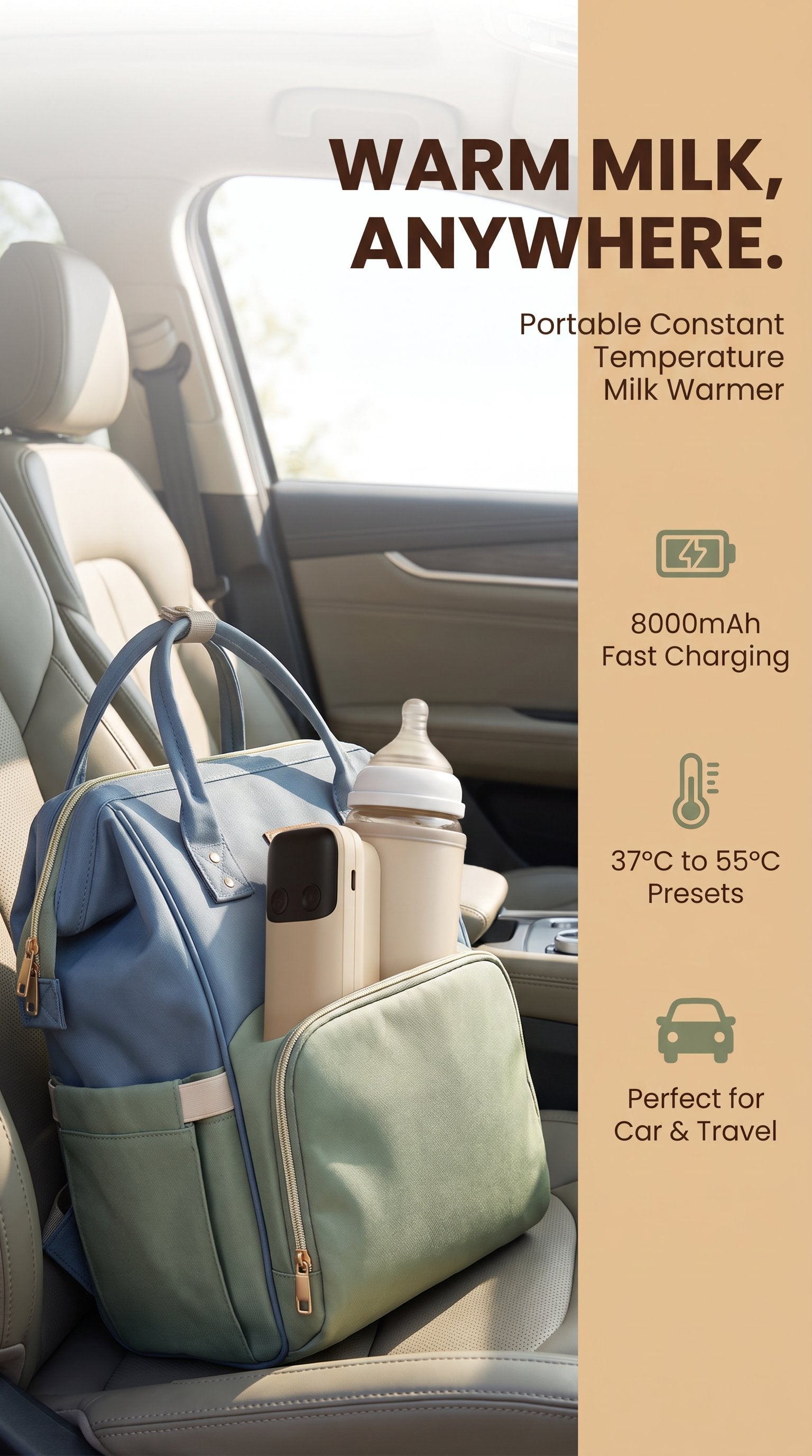 Baby Bottle Insulation Cover Universal Heating Constant Temperature Milk Warmer
