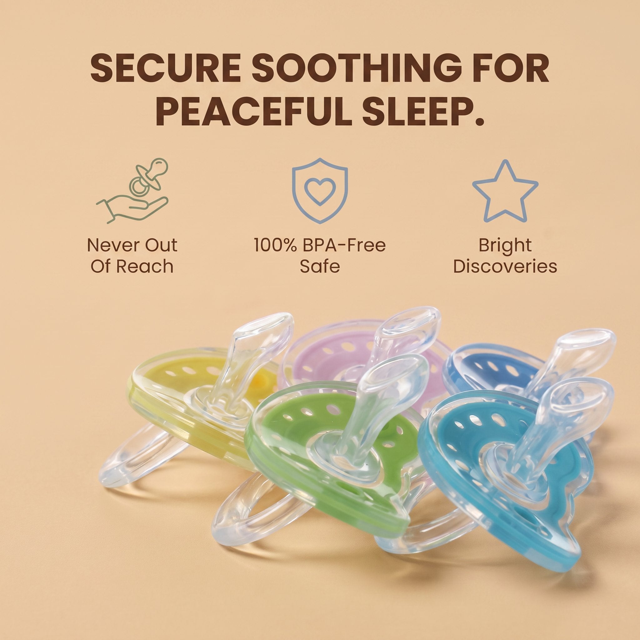 Baby Products Full Silica Gel Pacifier Two-color Liquid Silicone Sleep Comfort Baby Pacifier Baby