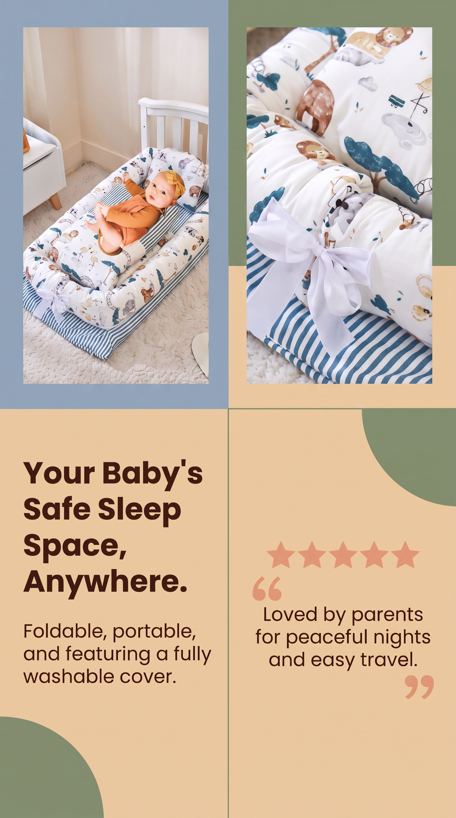 Crib Anti-pressure Newborn Foldable Portable Crib Middle Bed Baby Infant Mattress Bionic Travel Bed