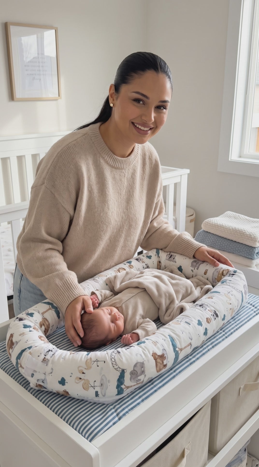 Crib Anti-pressure Newborn Foldable Portable Crib Middle Bed Baby Infant Mattress Bionic Travel Bed
